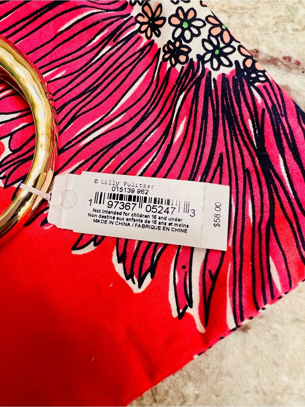 NWT Lilly Pulitzer  Gold Pave bracelet with Pearl accents - Picture 3 of 4